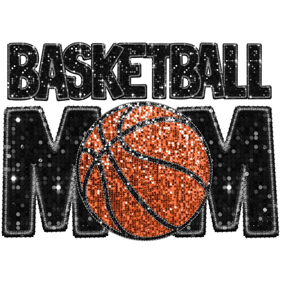 Basketball Mom Sequins DTF Transfer | My Vinyl Craft