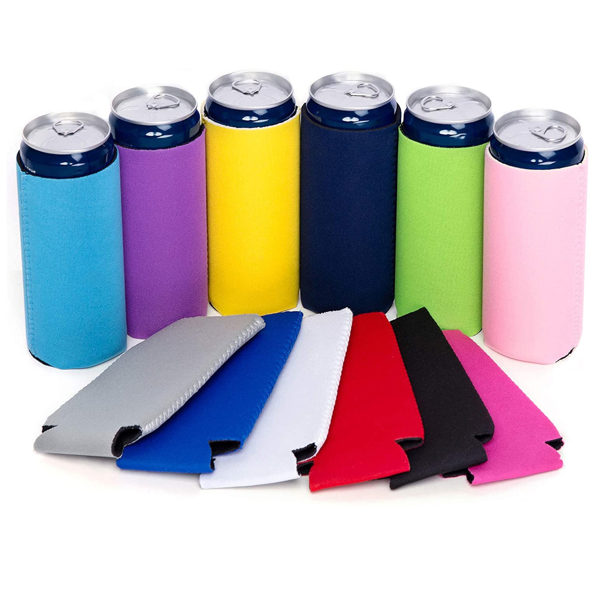 Neoprene 12 Ounce Slim Can Cooler Royal