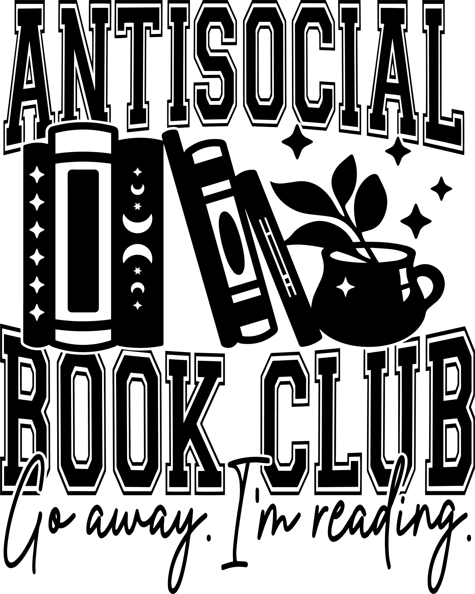 B4 - Antisocial Book Club DTF Transfer - My Vinyl Craft