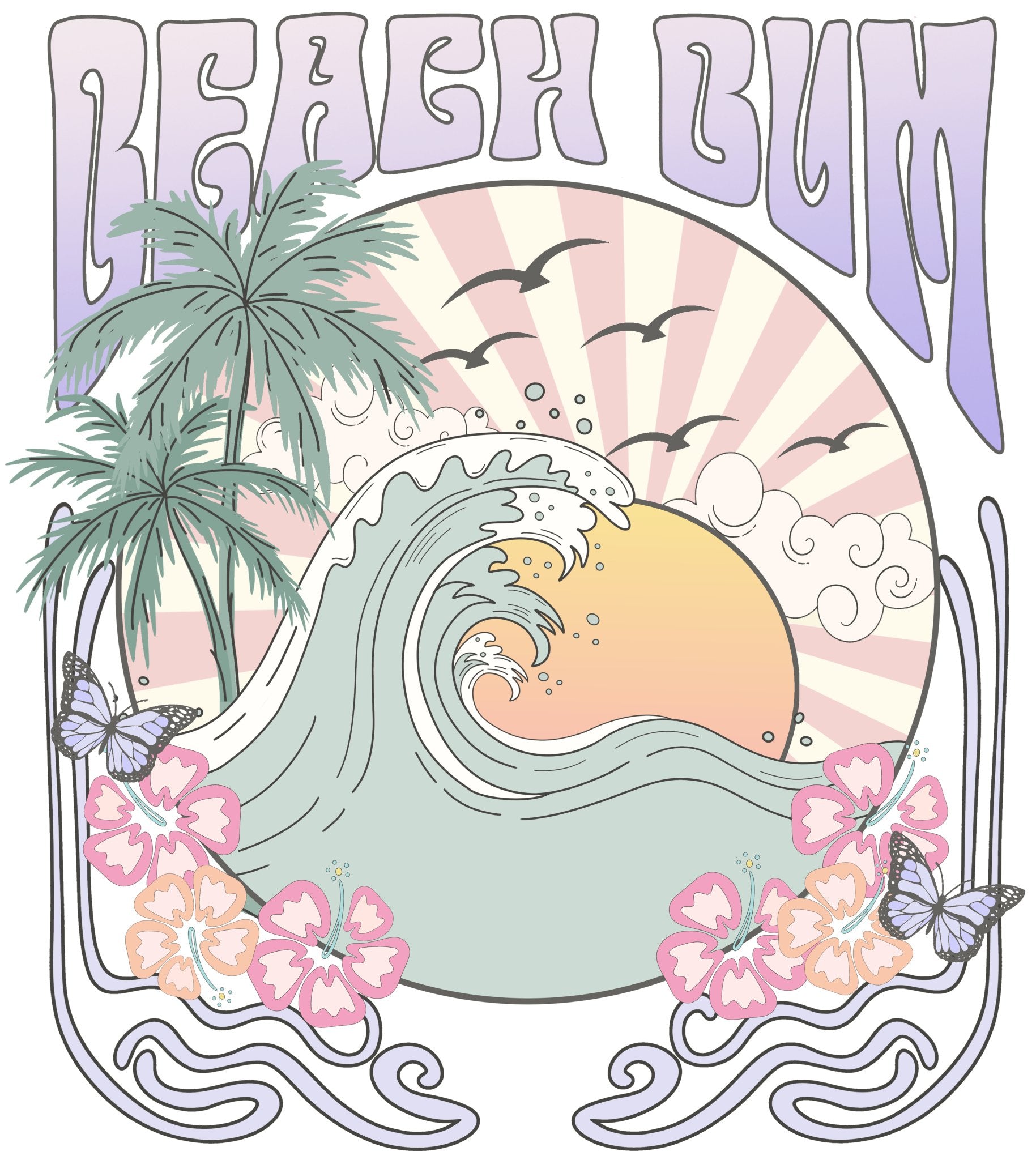 Beach Bum DTF Transfer - My Vinyl Craft