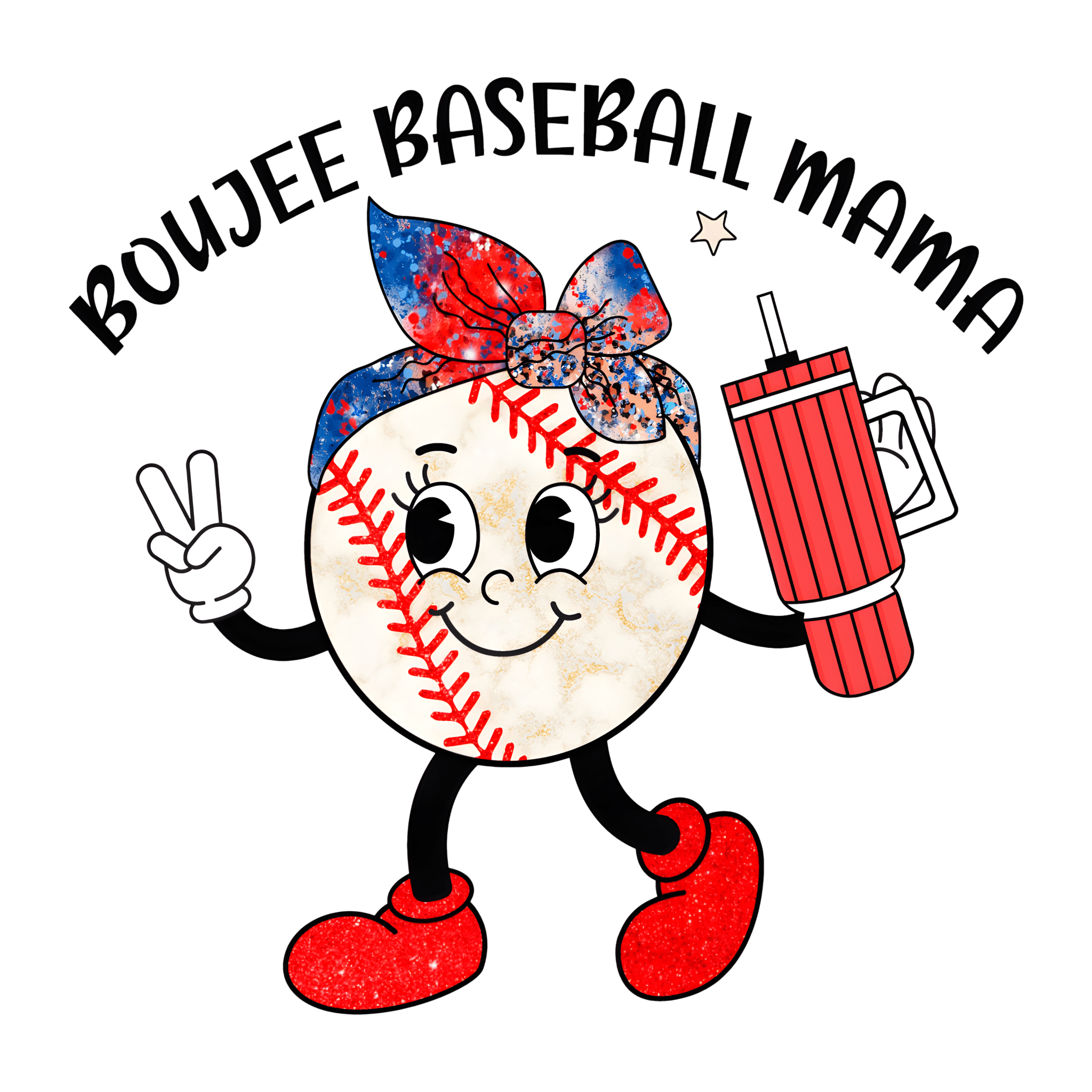 BS3 - Boujee Baseball Mama DTF Transfer - My Vinyl Craft