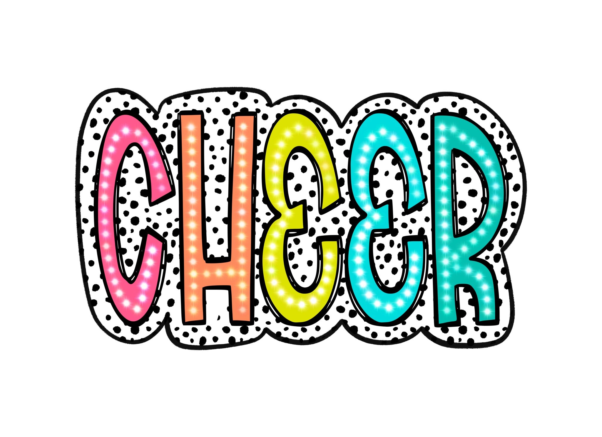 Cheer Dots DTF Transfer - My Vinyl Craft