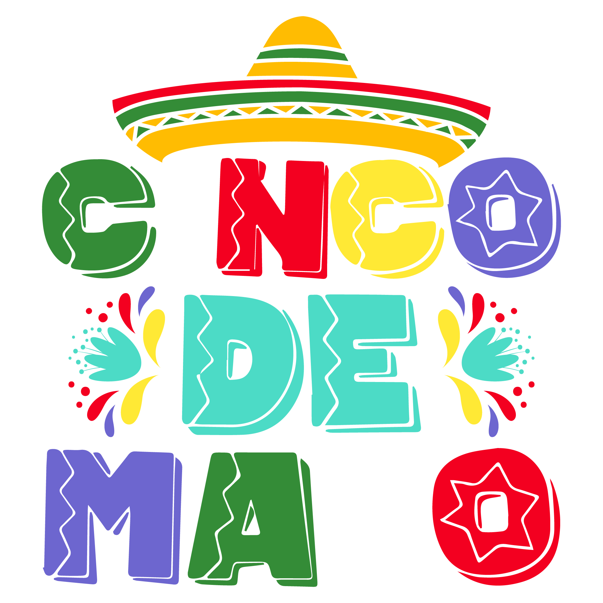 Cinco De Mayo Hat DTF Transfer - My Vinyl Craft