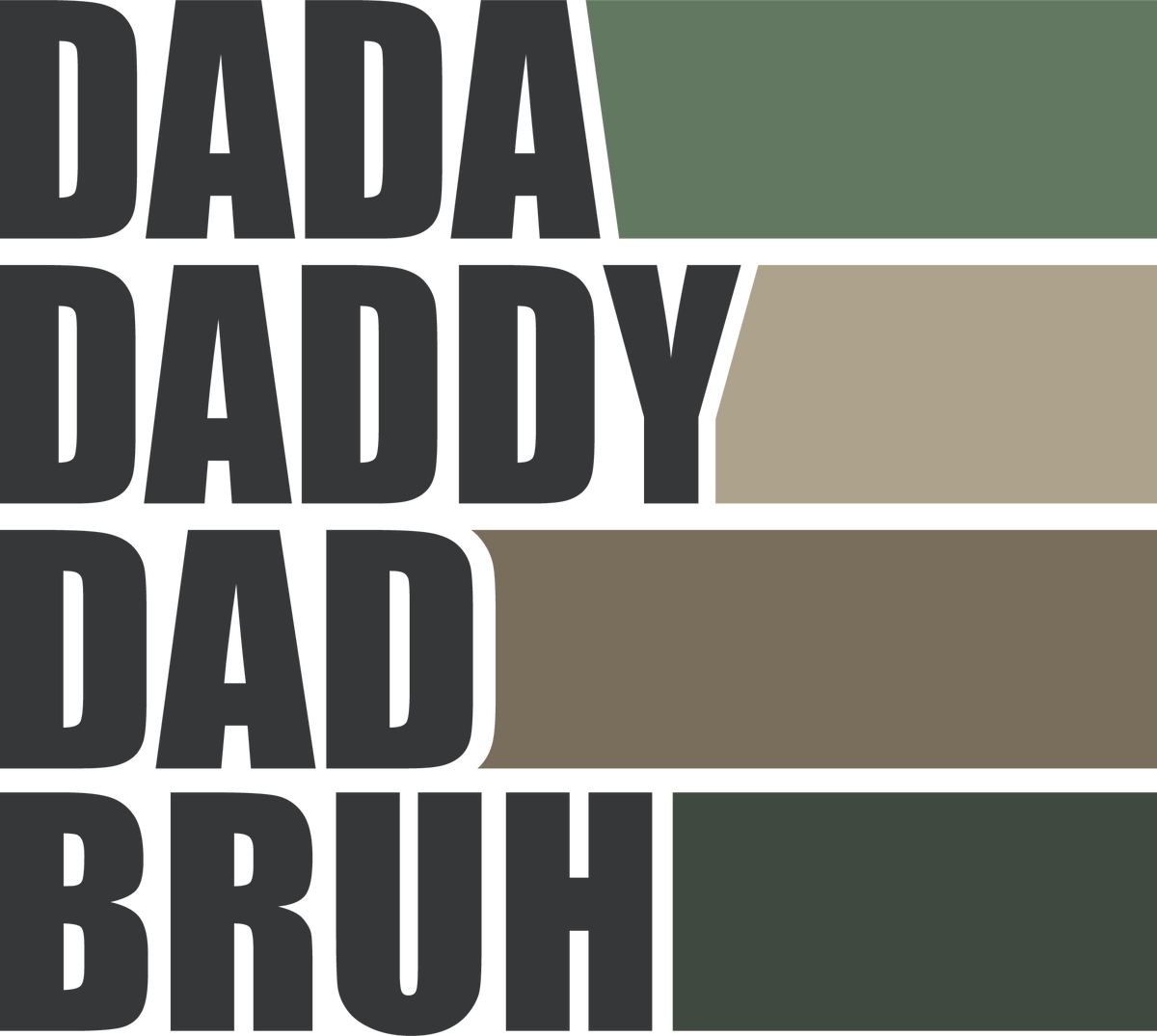 Dad Bruh Green DTF Transfer- D5 | My Vinyl Craft