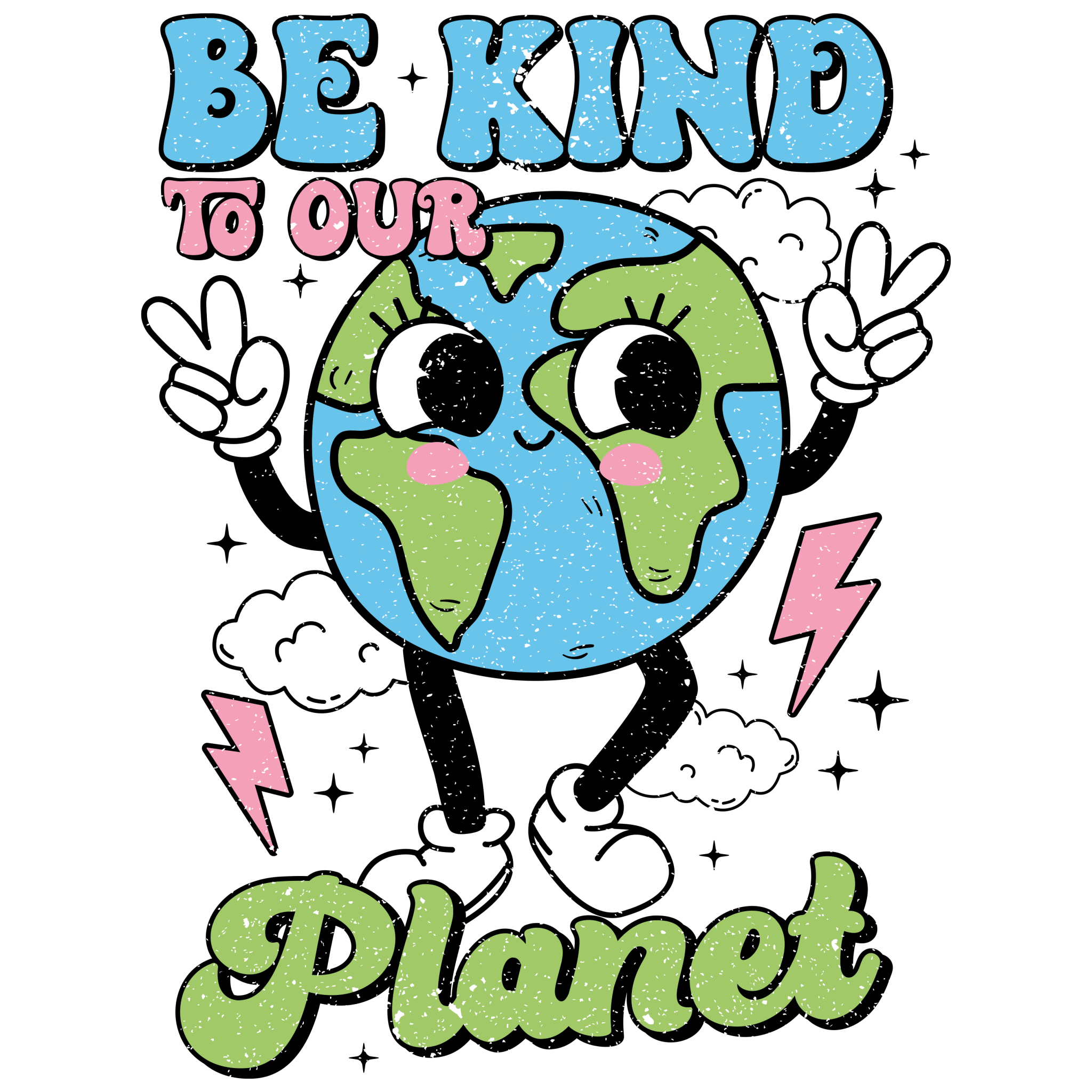 ED2 - Be Kind Earth DTF Transfer - My Vinyl Craft