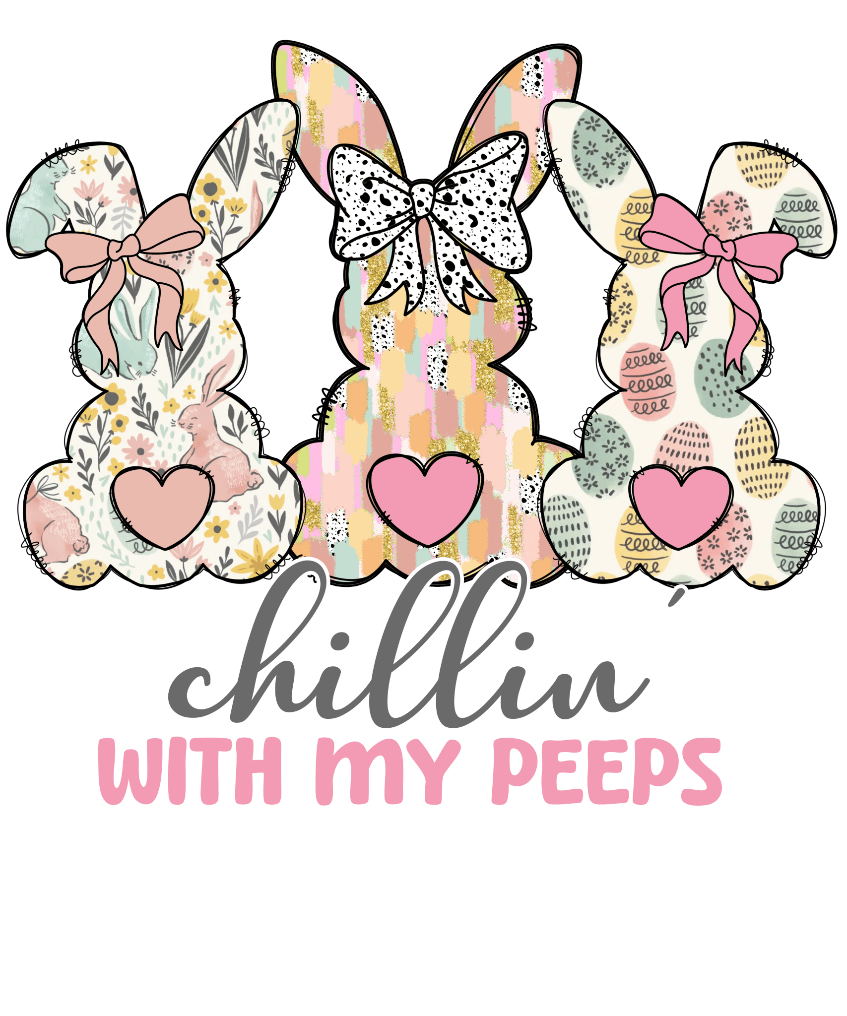 ET25 - Pastel Bunny DTF transfers - My Vinyl Craft