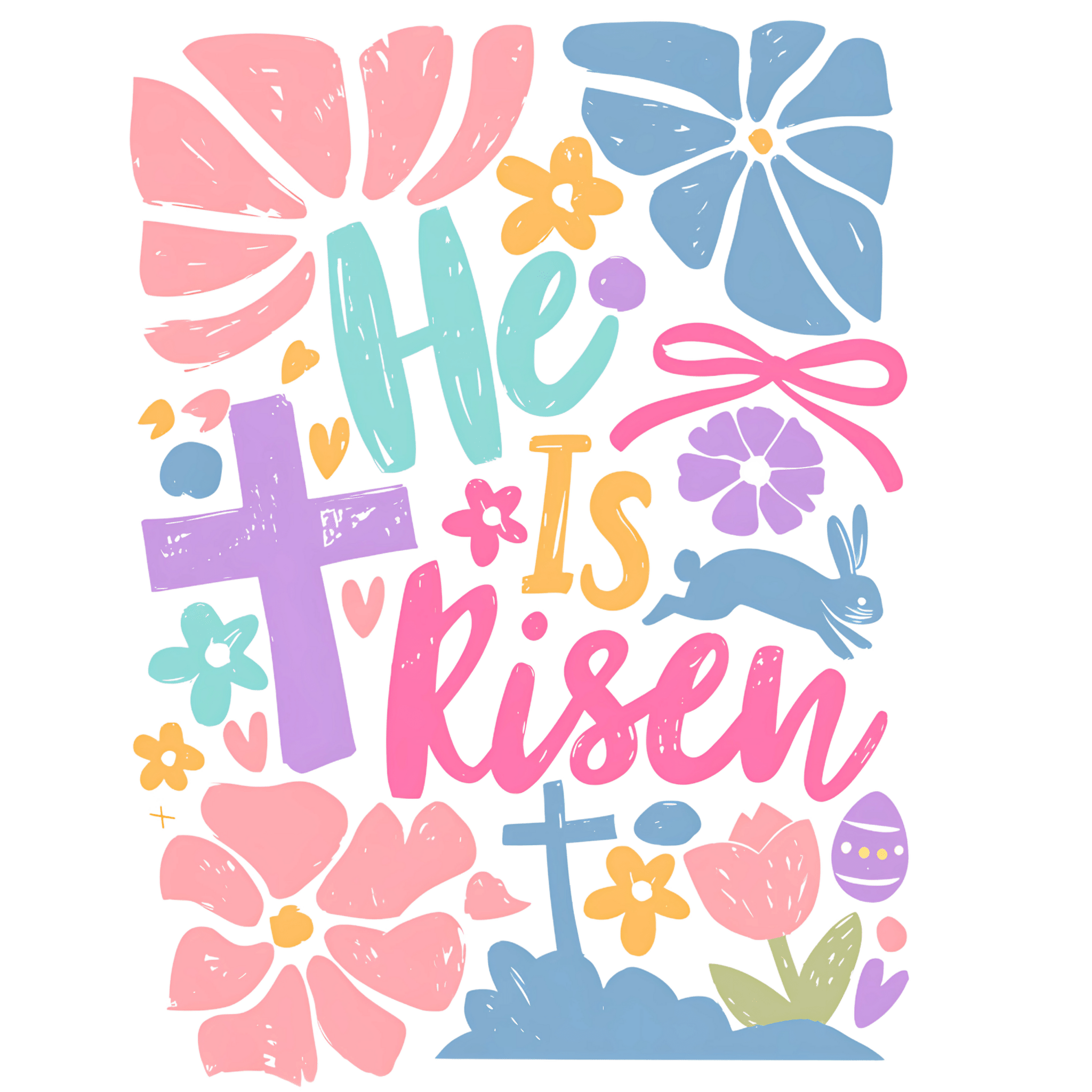 ET26 - Boho He is Risen DTF Transfer - My Vinyl Craft