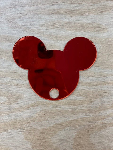 Mouse Red Mirror Cup Topper - My Vinyl Craft