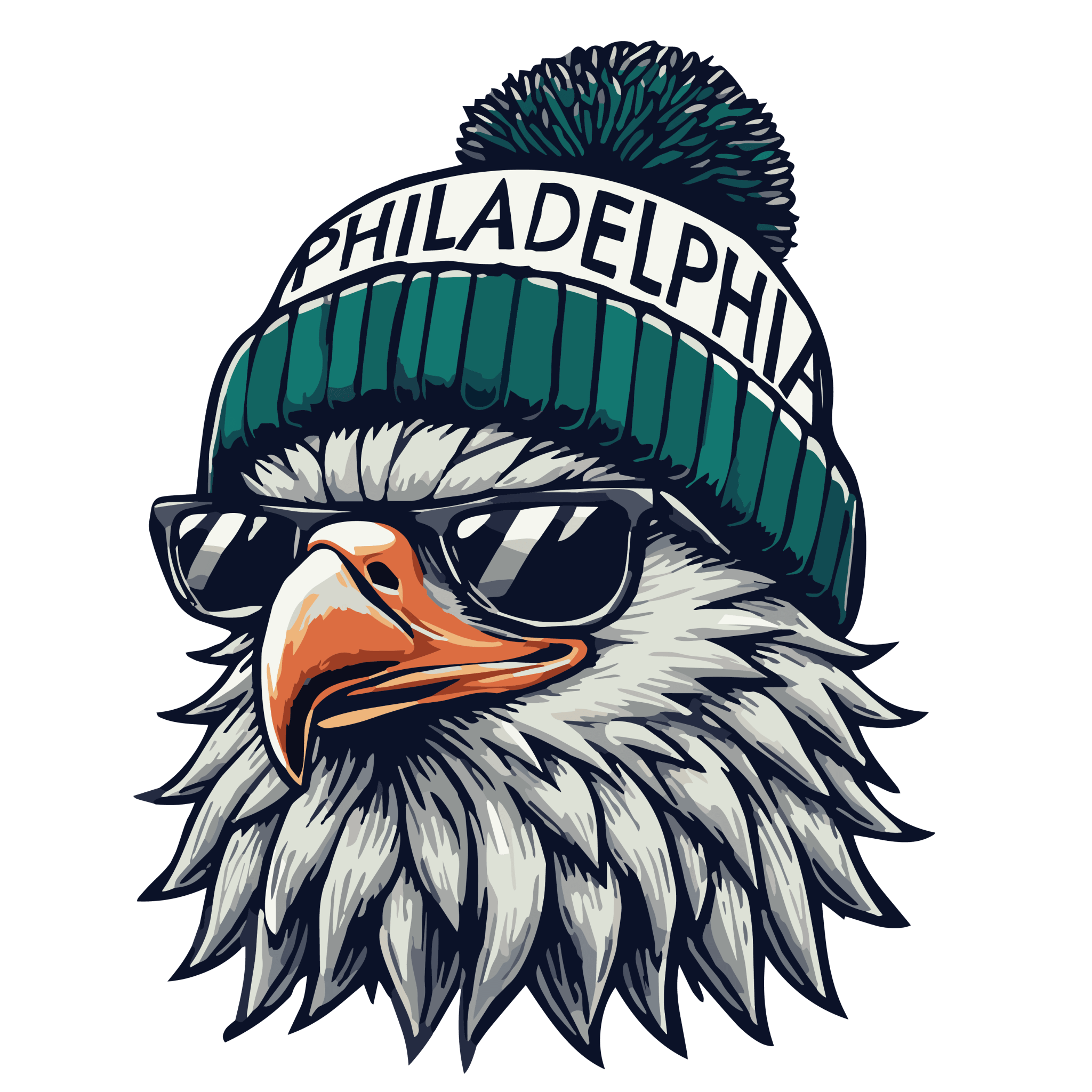 NFL18 - Eagle Beanie DTF Transfer - My Vinyl Craft