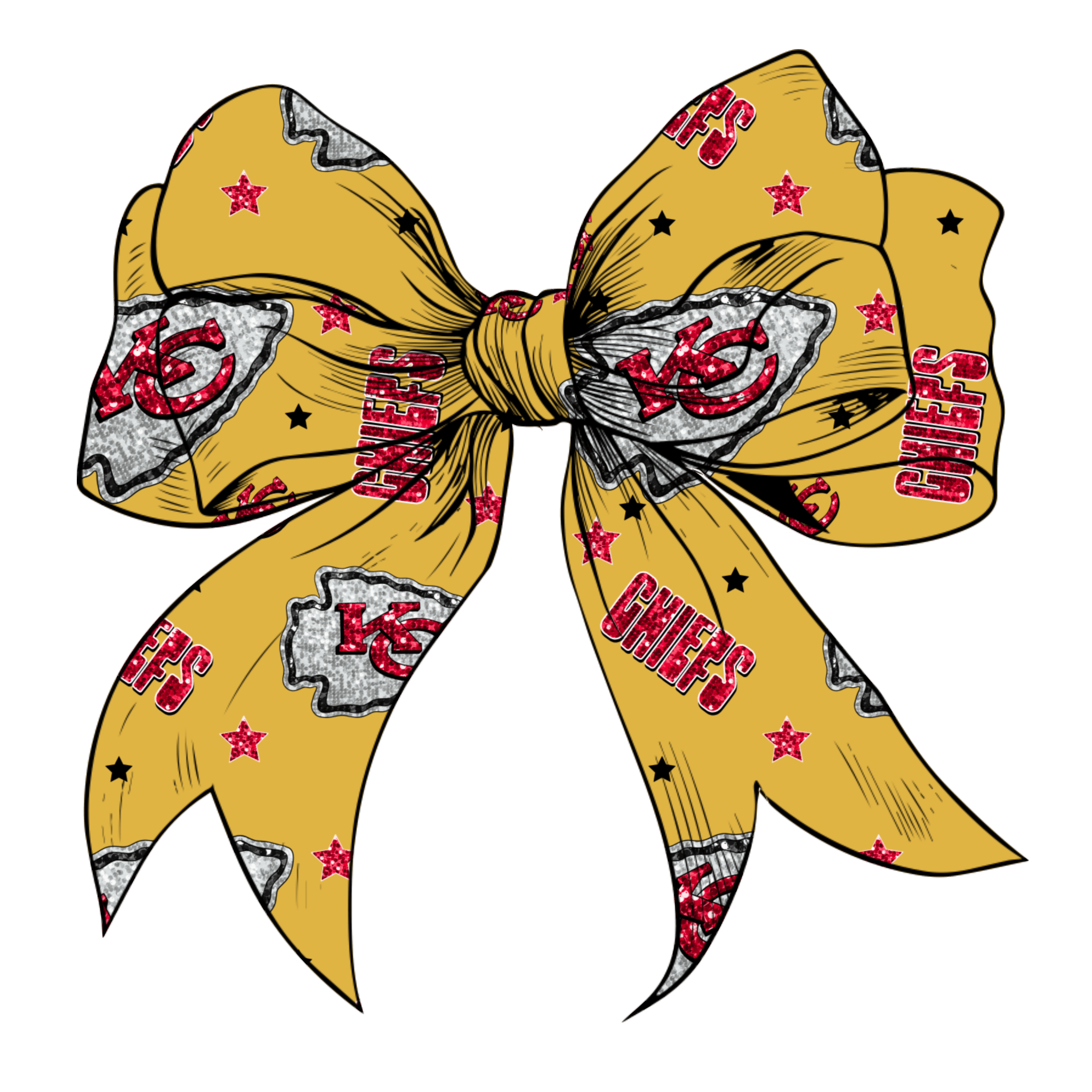 NFL20 - Kansa City Bow DTF Transfer - My Vinyl Craft