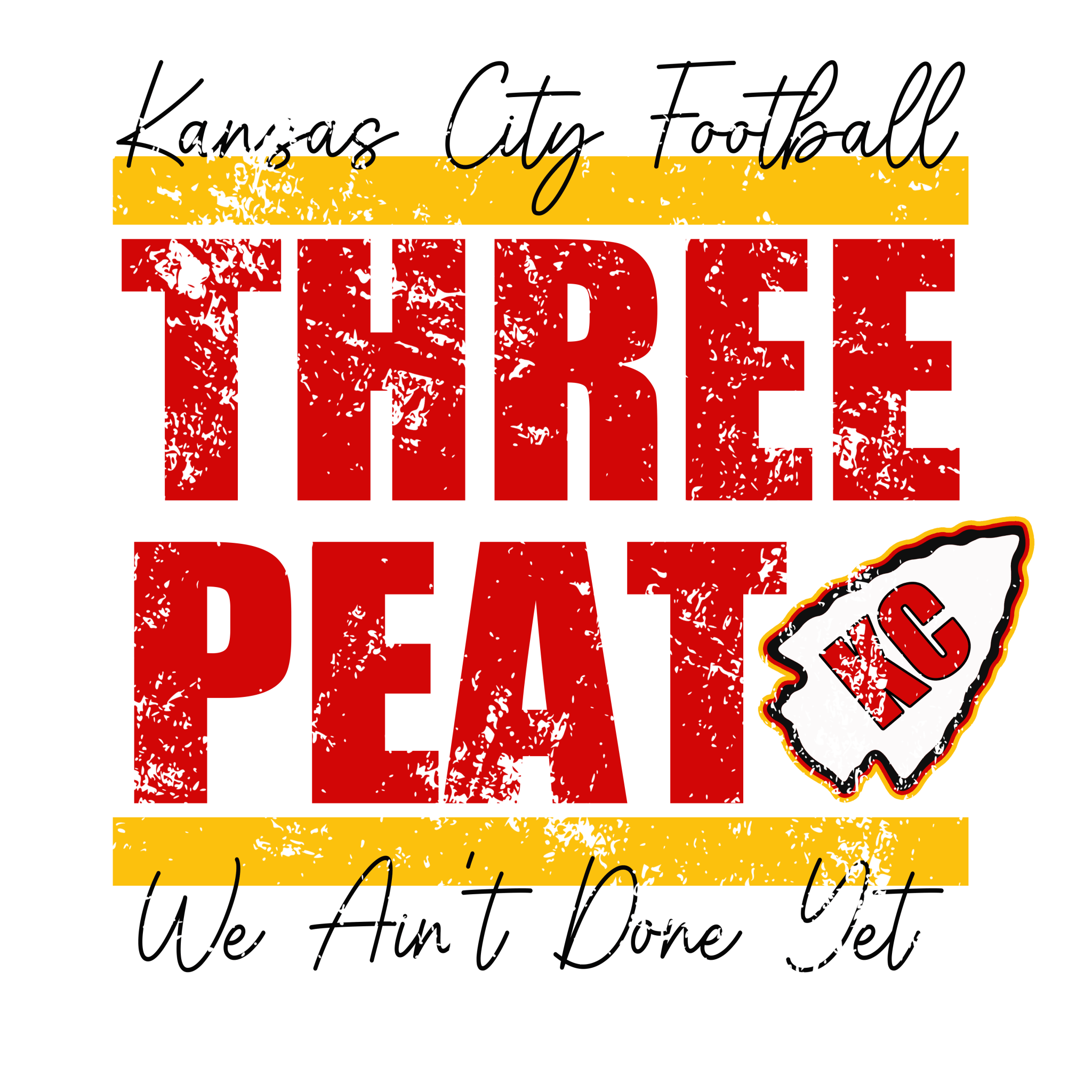 NFL22 - Three Peat DTF Transfer - My Vinyl Craft