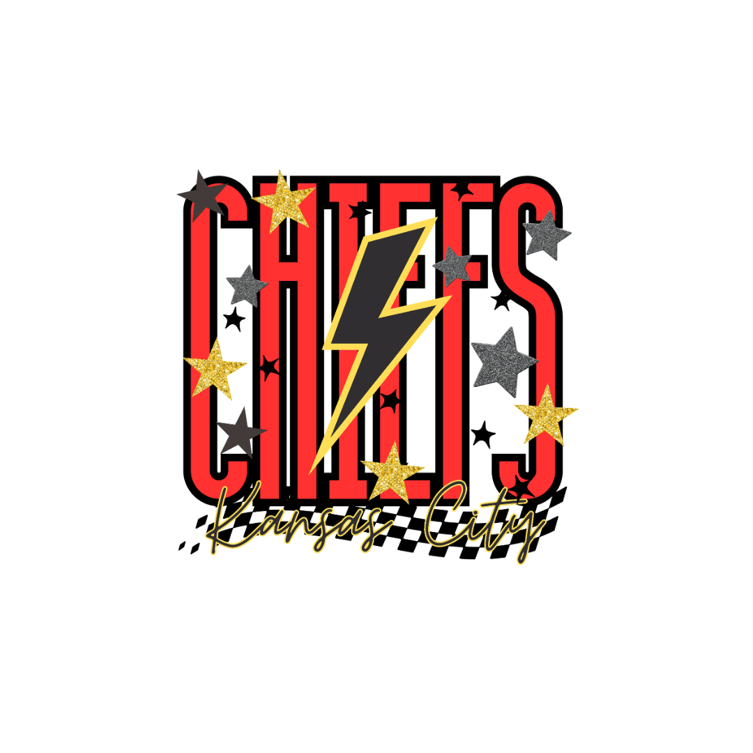 NFL24 - Chiefs Bolt DTF Transfer - My Vinyl Craft