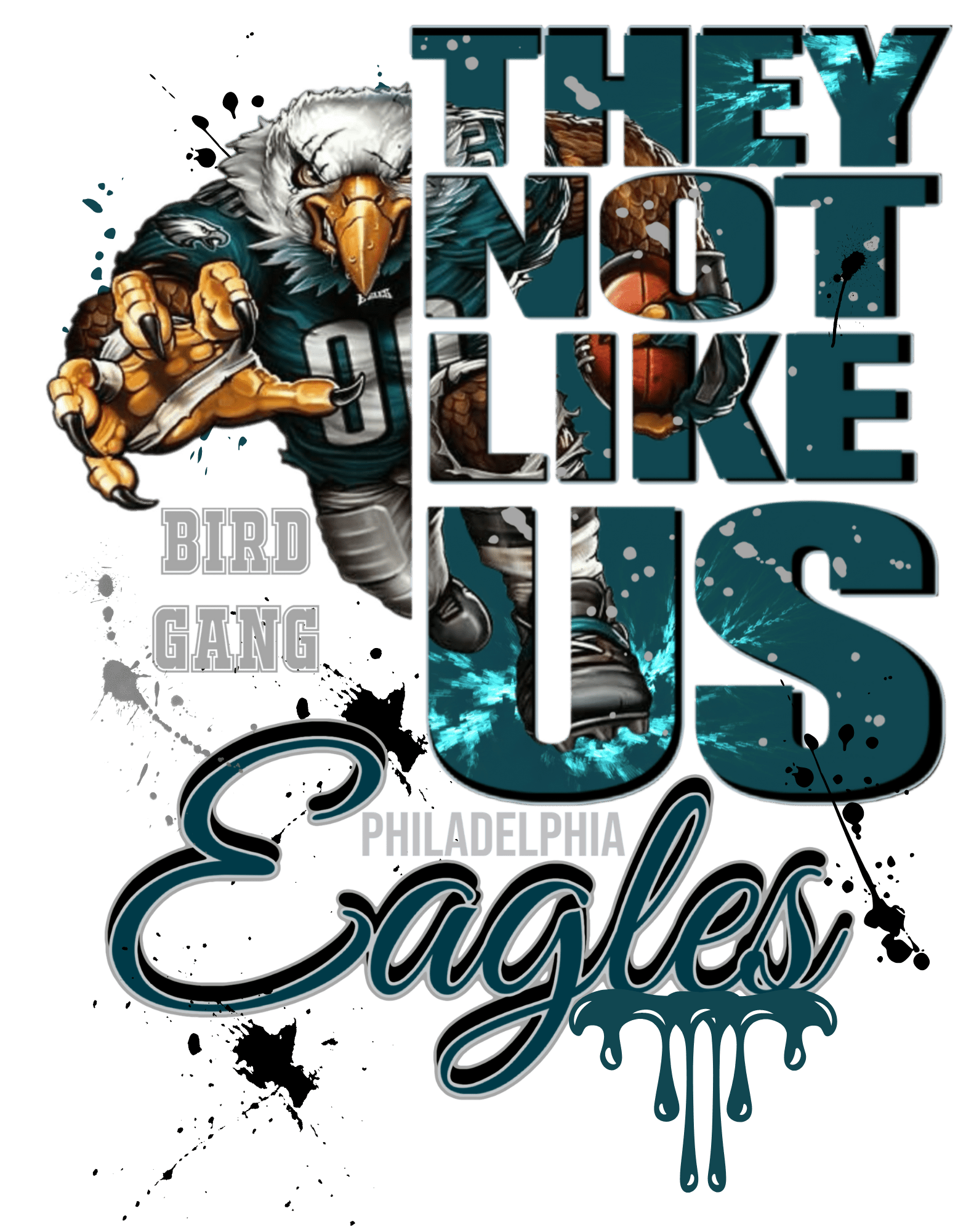 NFL8 - They not like us Eagles DTF Transfer - My Vinyl Craft