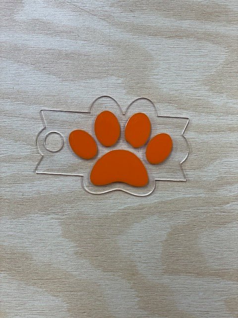 Orange Paw Cup Topper - My Vinyl Craft