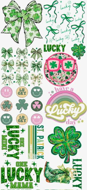 Pre - Made Girly St. Patricks Gangsheet - My Vinyl Craft