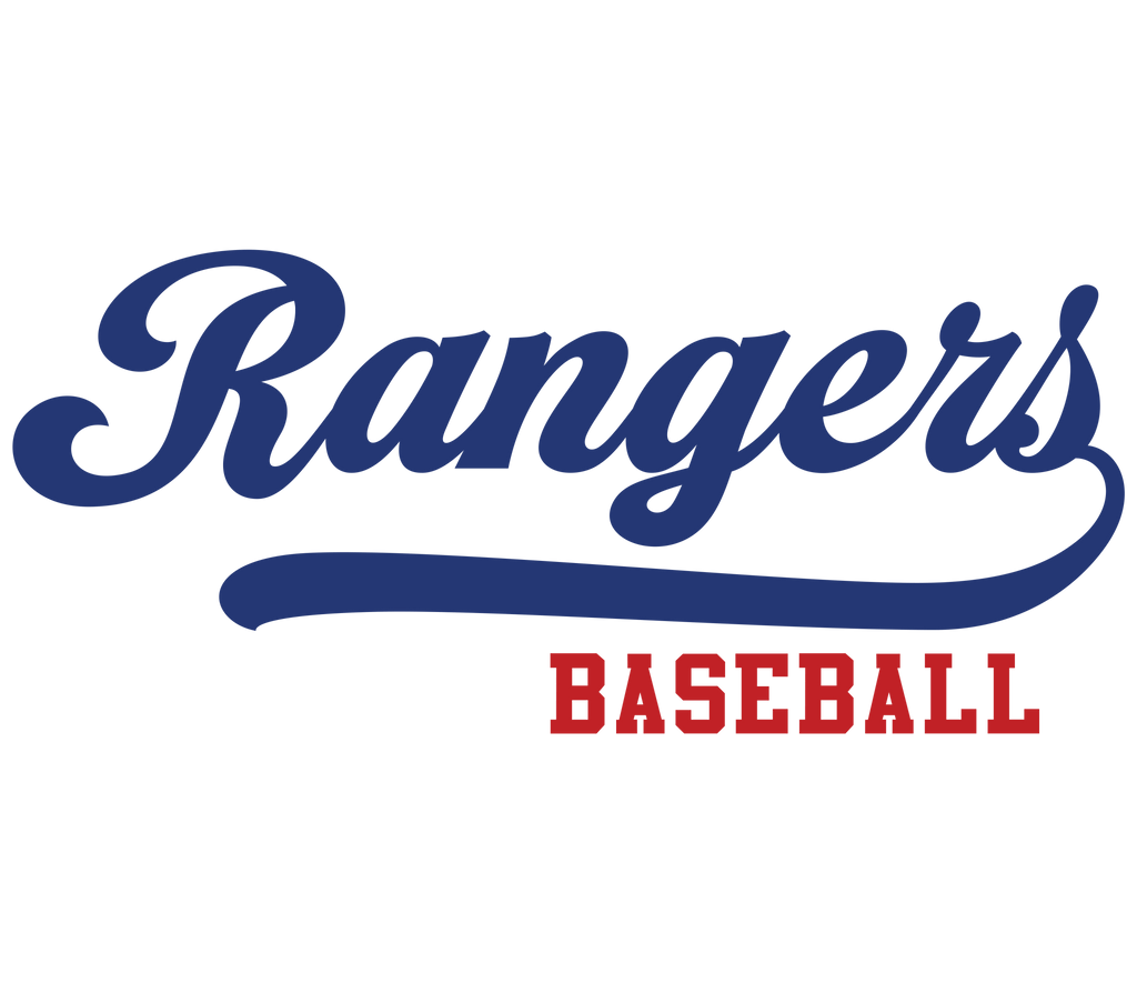 Ranger Baseball DTF Transfer - R1 - My Vinyl Craft