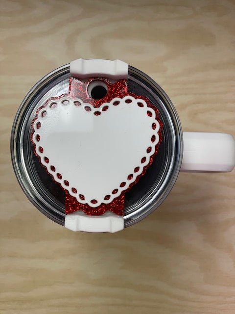 Ruffle Heart Cup Topper - My Vinyl Craft