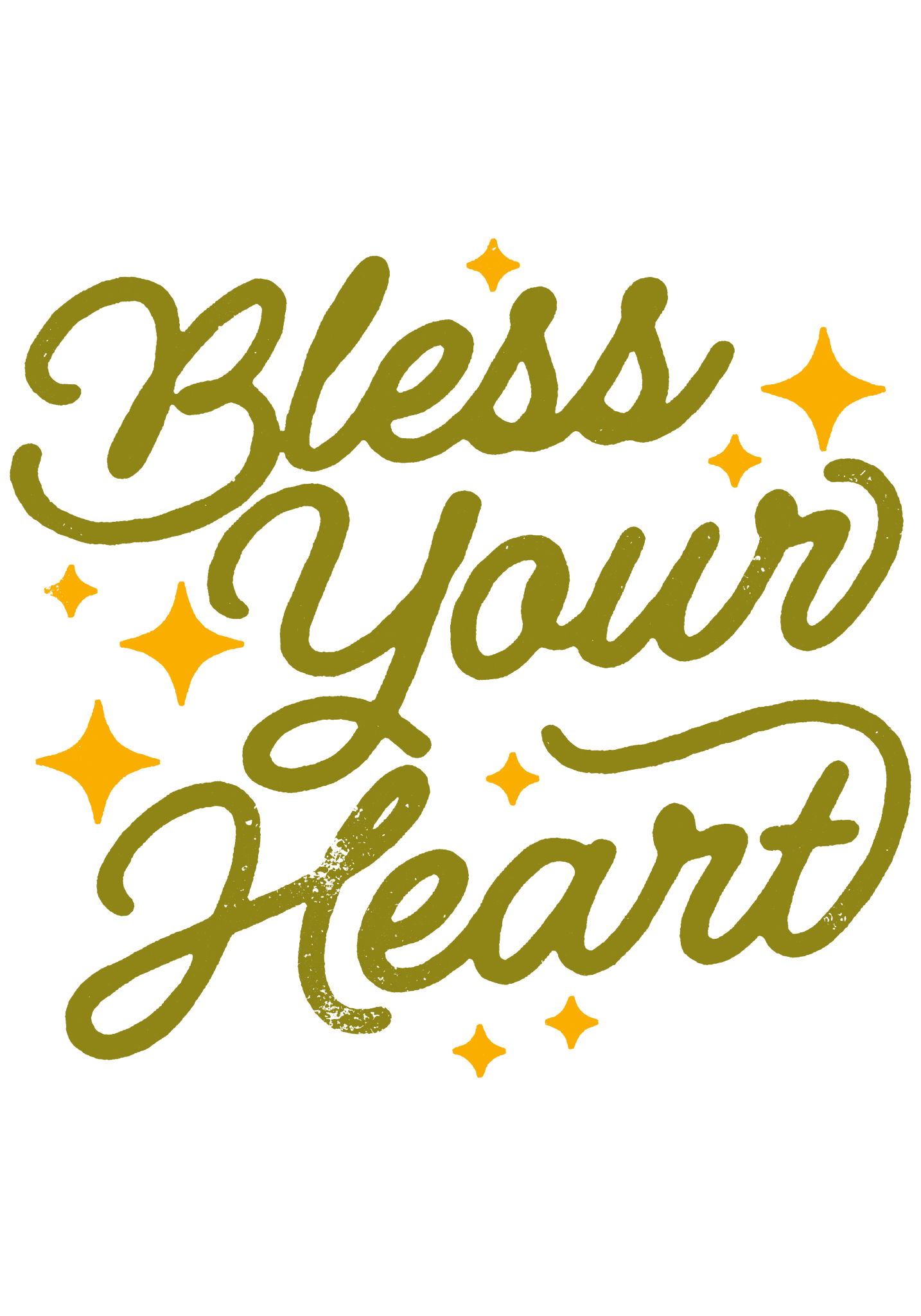 S4 - Bless Your Heart Color DTF Transfer - My Vinyl Craft