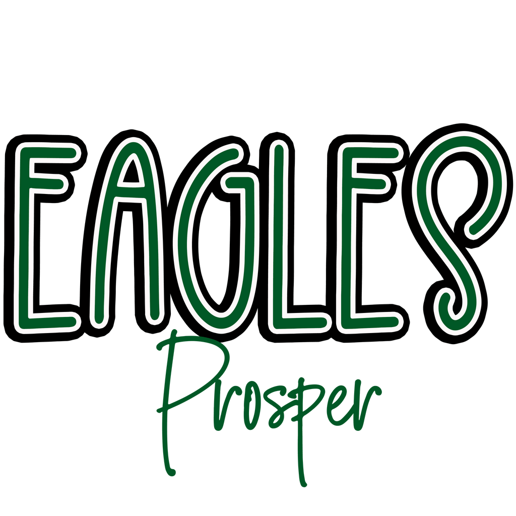 Script Eagles DTF Transfer - (SP17) - My Vinyl Craft