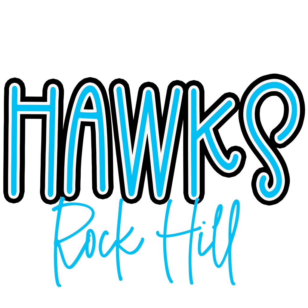 Script Hawks DTF Transfer - (SP18) - My Vinyl Craft