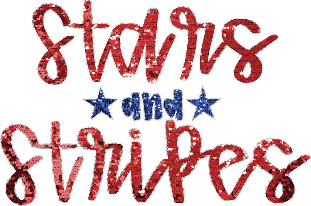 Stars & Stripes Sequins DTF Transfer - My Vinyl Craft