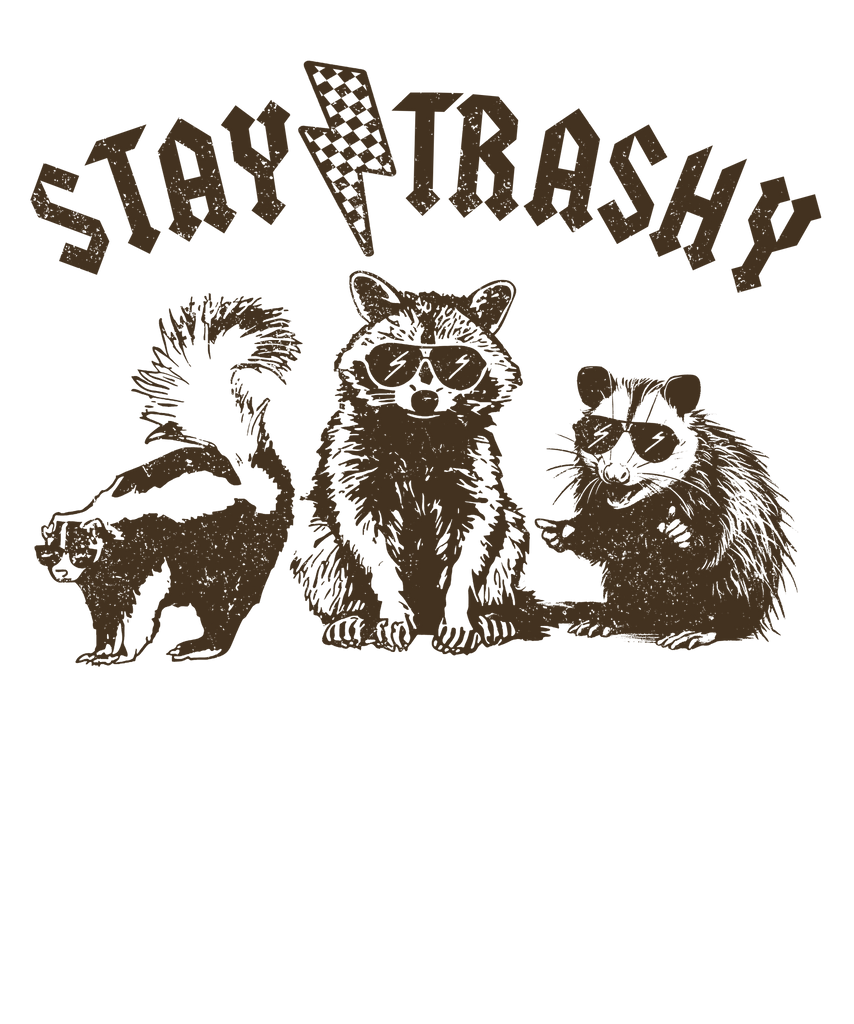 Stay Trashy DTF Transfer - My Vinyl Craft