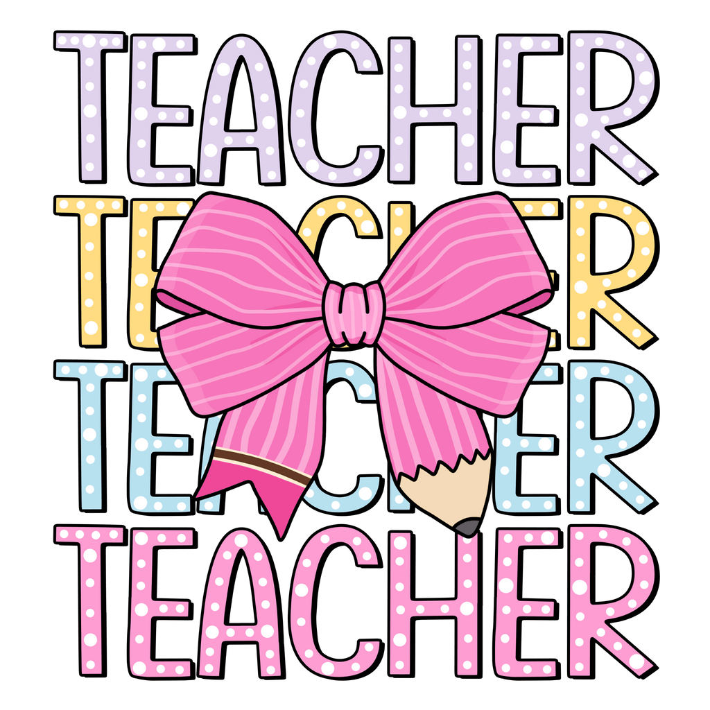 Teacher Bright Bow - T16 - My Vinyl Craft