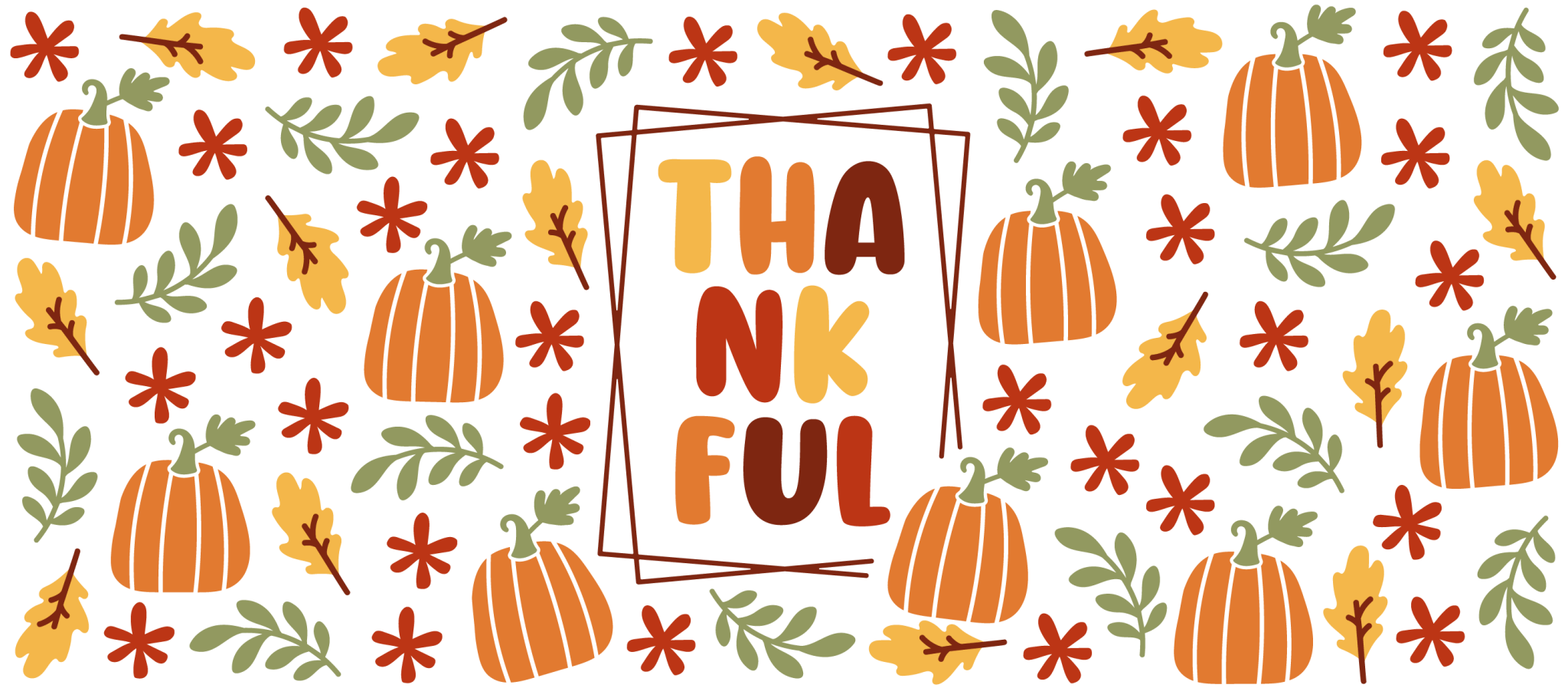 Thankful Fall UV DTF Cup Wrap - My Vinyl Craft