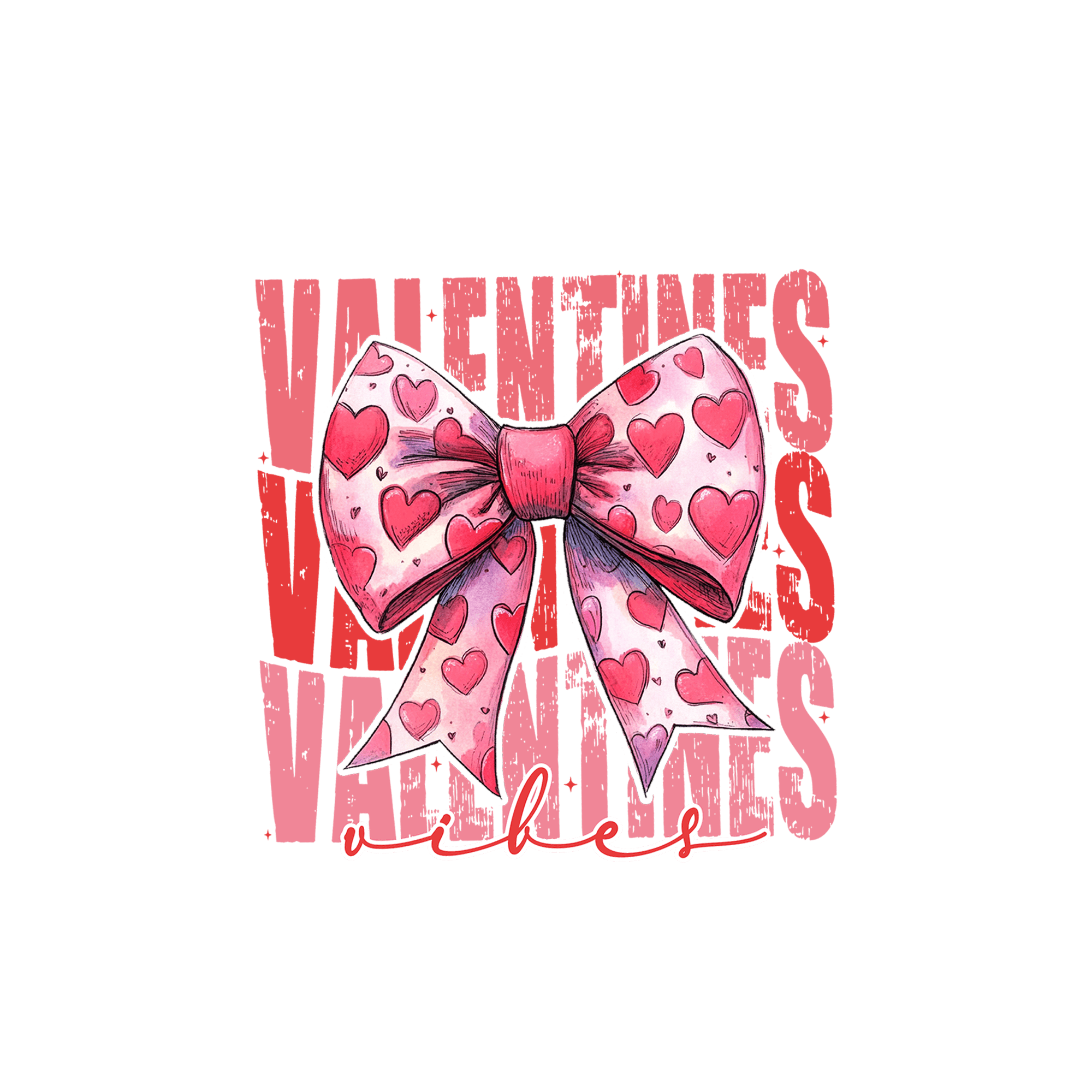 VA22 - Valentine Bow DTF Transfer - My Vinyl Craft