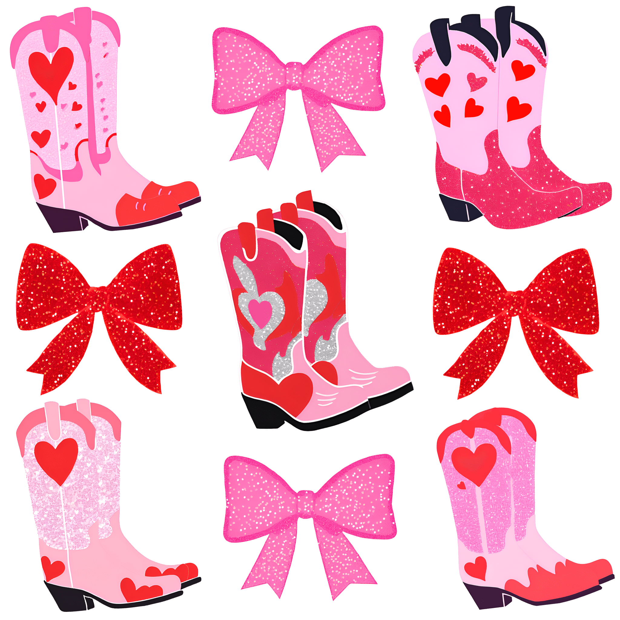 VA4 - Pink Boots DTF Transfer - My Vinyl Craft