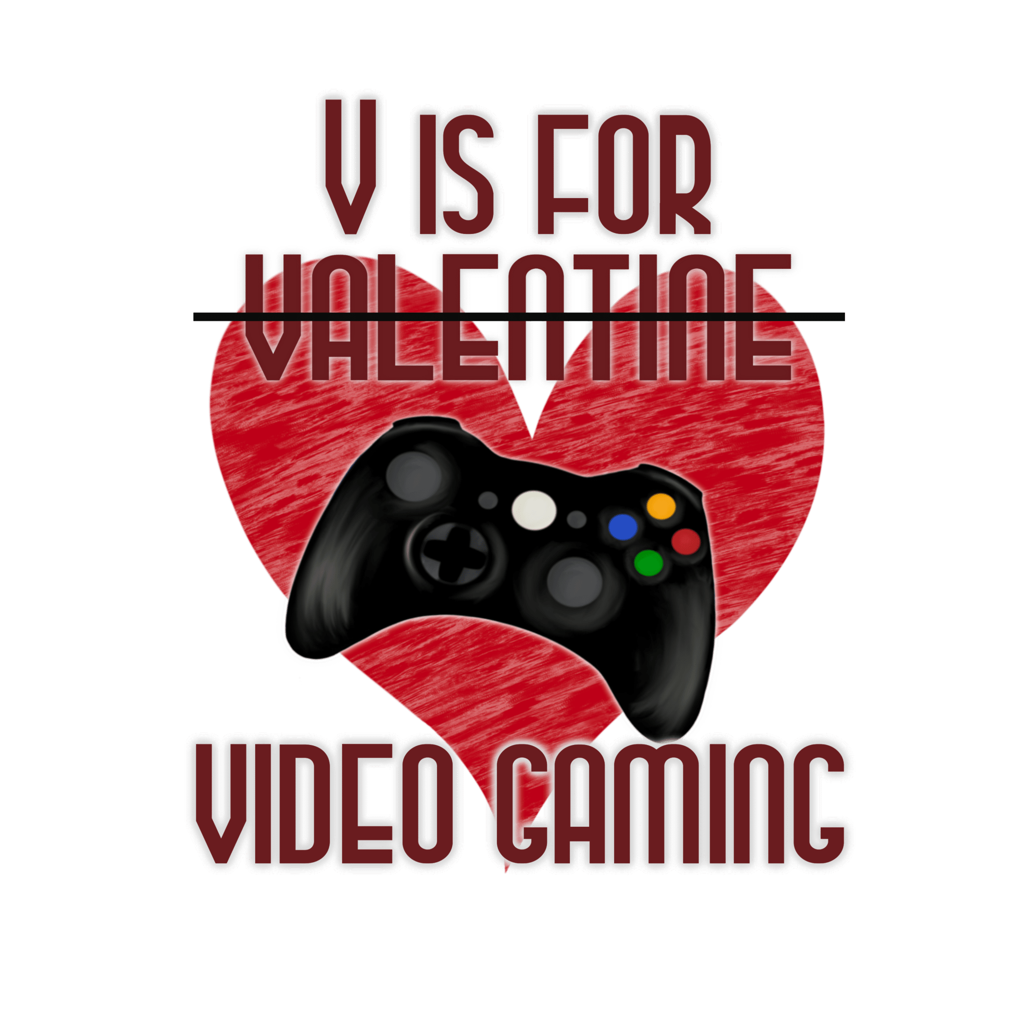 VA41 - Valentine Gamer DTF Transfer - My Vinyl Craft