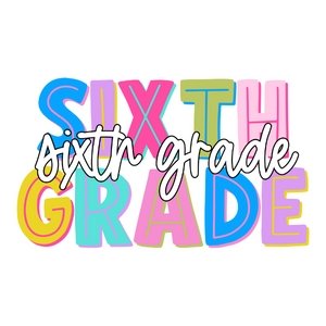 Bold Block K-6th Grade DTF Transfer - My Vinyl Craft