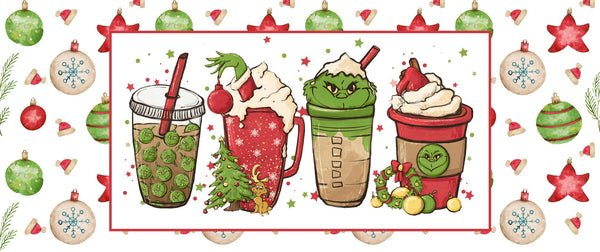 Grinch UV DTF Cup Wrap