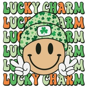 Lucky Charm Green/Orange DTF Transfer - My Vinyl Craft