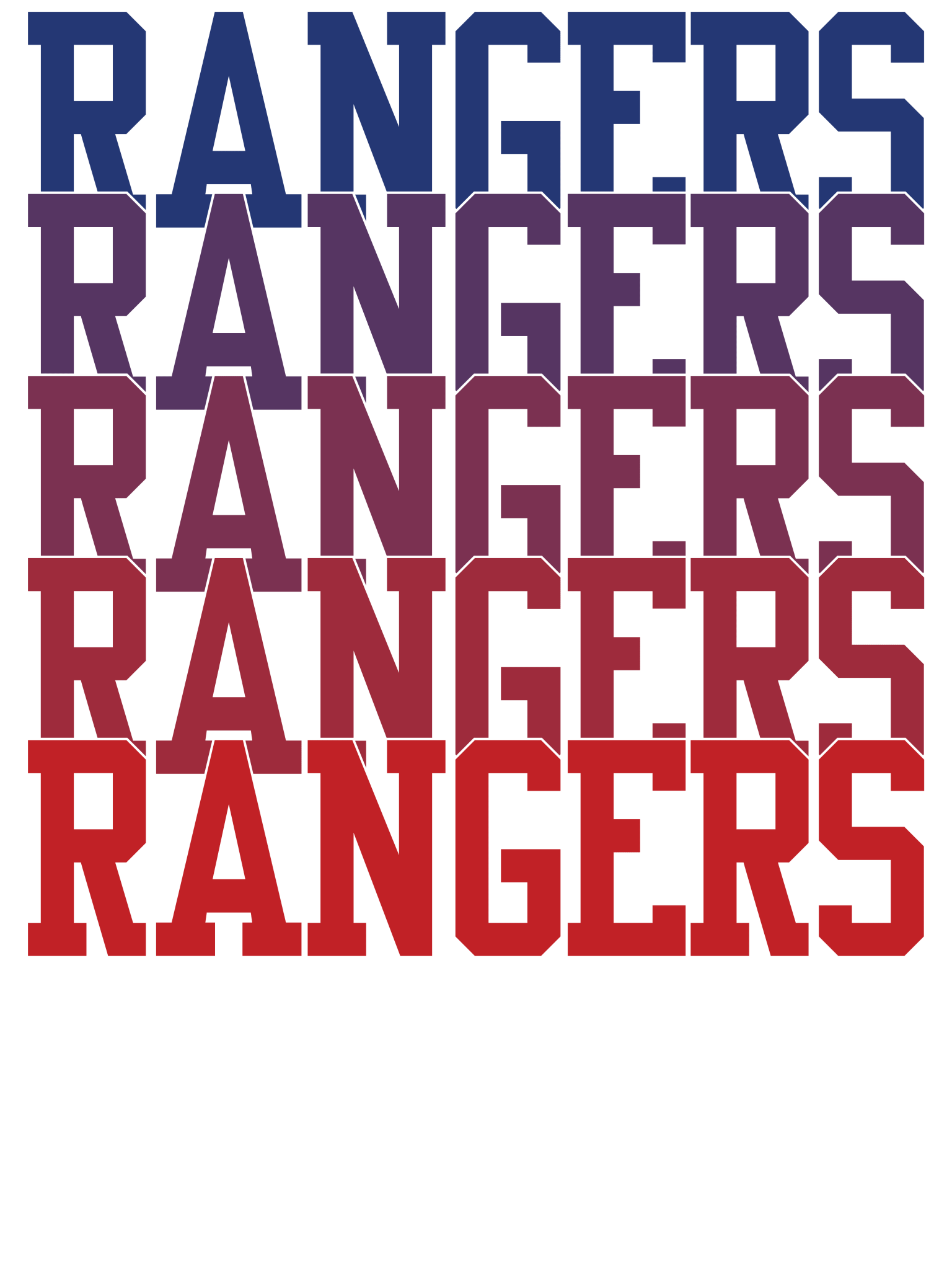 Rangers Ombre DTF Transfer - My Vinyl Craft