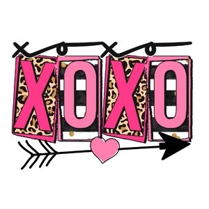 XOXO Leopard DTF Transfer - My Vinyl Craft